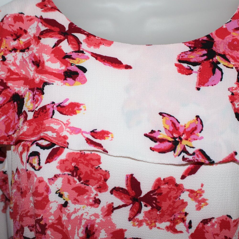 Madison Leigh Ivory and Coral Floral Dress Women's Size 10 New with Tags - Picture 5 of 7